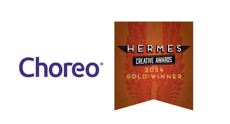 Choreo wins Gold Award for Web Creative/Website Design in 2024 Hermes Creative Awards